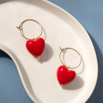 Pastel Grey Bead And Red Heart Bracelet, 4 of 4