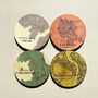 Personalised Favourite Location Maps Wooden Coaster Set, thumbnail 2 of 11