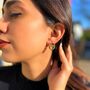 Chunky Oval Bar Sterling Silver Stud Earrings, thumbnail 1 of 5
