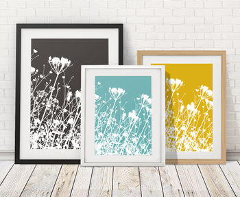Floral Silhouette Art Unframed Home Print, 8 of 8
