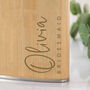 Personalised Sideways Bridesmaid Bamboo Hipflask, thumbnail 3 of 4