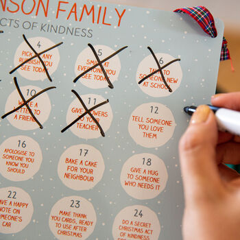 Personalised Family Kindness Reusable Advent Calendar, 2 of 9