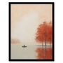 Boating On The Autumn Lake Calm Peaceful Wall Art Print, thumbnail 5 of 6