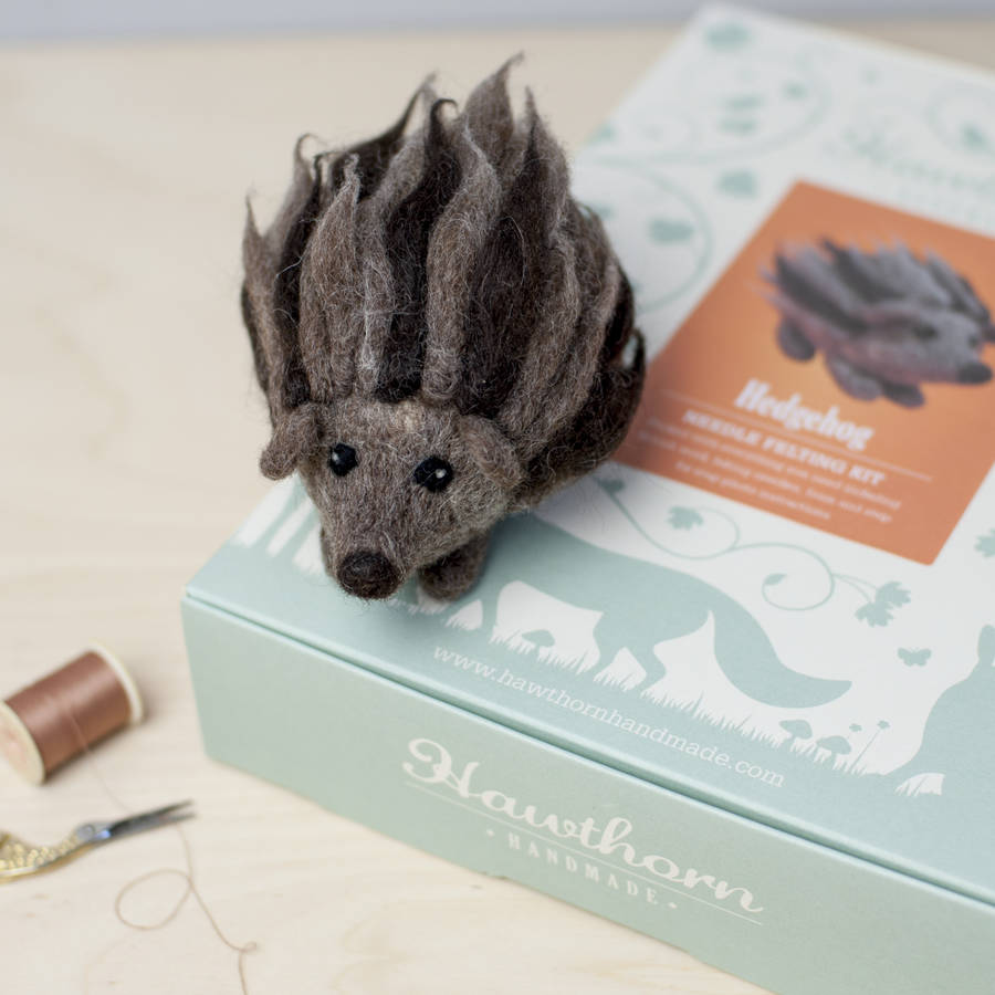 Hedgehog Needle Felting Craft Kit By Hawthorn Handmade