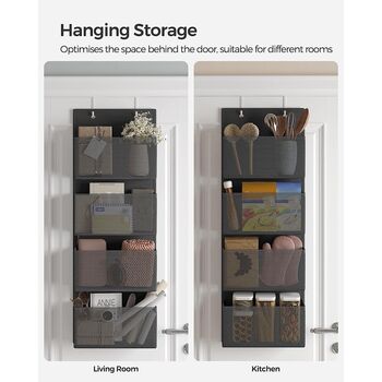 Over Door Storage Organiser Hanging Wardrobe Shelves, 5 of 11
