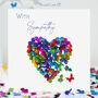 With Sympathy Butterfly Heart Butterflies Card, thumbnail 1 of 12