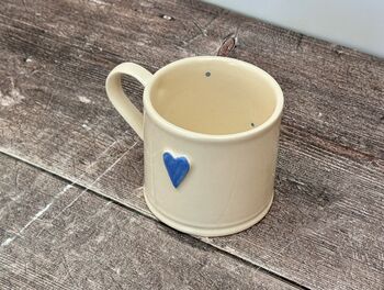Pale Blue Heart Mug, 150ml, 2 of 3