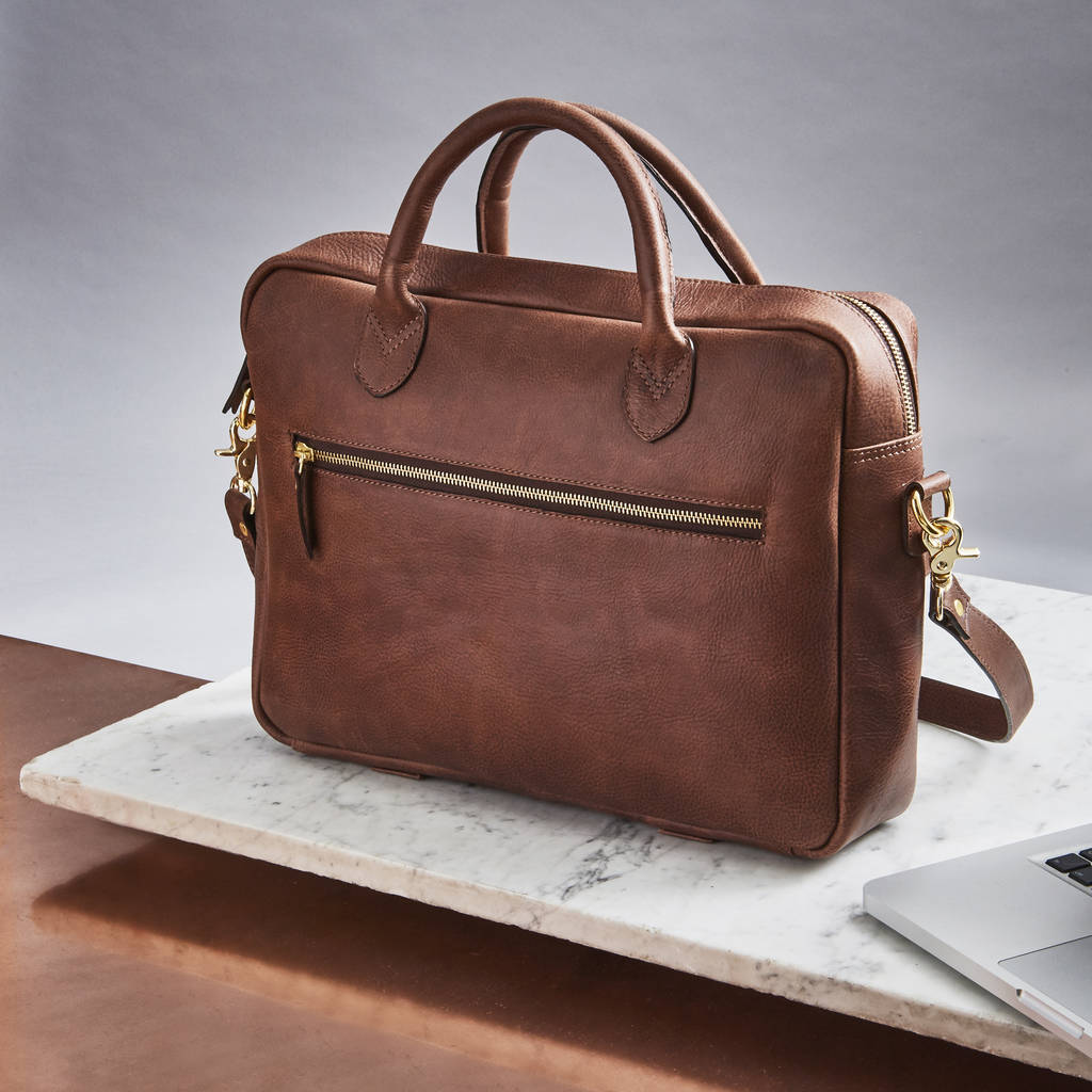 Luxury Leather Laptop Bag By Vida Vida