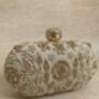 Gold Silk Oval Clutch Bag, thumbnail 1 of 9