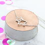 Infinity Interlocking Sterling Silver Stars Necklace, thumbnail 1 of 2