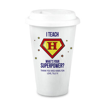 Personalised Super Teacher Travel Mug, 7 of 7