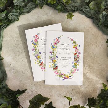 Wildflower Wedding Order Of Service Booklet, 3 of 4