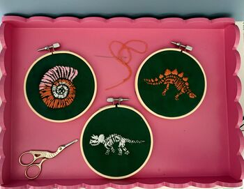 Mini Prehistoric Embroidery Set Kit, 2 of 4