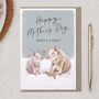 Cute Pigs, Hogs And Kisses, Happy Mother's Day Card, thumbnail 1 of 2