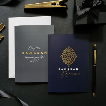 Gold Foiled A6 Ramadan Grey Greeting Card, 3 of 3