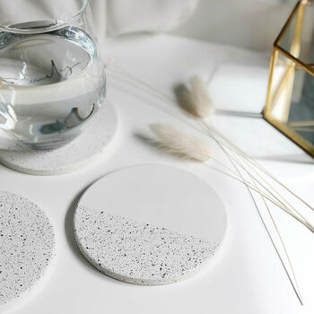 Speckled Terrazzo Style Ceramic Coasters, 4 of 7