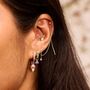 Opal Star Flat Back Earring 14k Gold, thumbnail 3 of 3