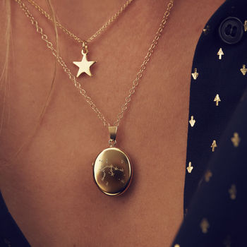 Personalised Zodiac Constellation Locket Necklace, 3 of 9