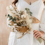 Dakota Elopement Flat Back Dried Flower Wedding Bouquet, thumbnail 2 of 3