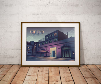 The End Nightclub London Travel Poster Art Print, 6 of 8