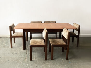 Mid Century G Plan Dining Table With Six Dining Chairs, 3 of 12