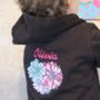 Personalised Embroidered Hoodie With Flowers For Baby, thumbnail 1 of 3