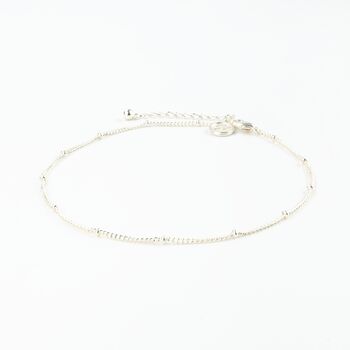 Lovina Bobble Chain Silver Plated Anklet, 2 of 4