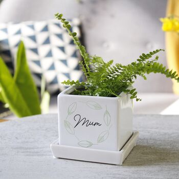 Personalised Mini Cube Plant Pot For Mum, 8 of 10