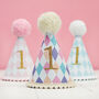 Harlequin Print Any Age Party Hat, thumbnail 3 of 6