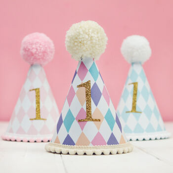 Harlequin Print Any Age Party Hat, 3 of 6