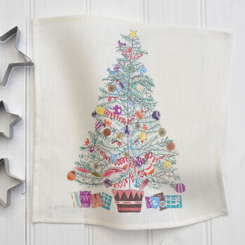 'Oh Christmas Tree Linen Napkins, 2 of 5