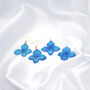 Turquoise Hydrangea Flower Earrings, thumbnail 6 of 10