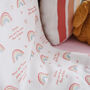 Personalised Notes Printed Swaddle Blanket, thumbnail 4 of 9