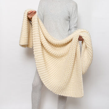 Nyssa Blanket Beginner Knitting Kit, 3 of 8