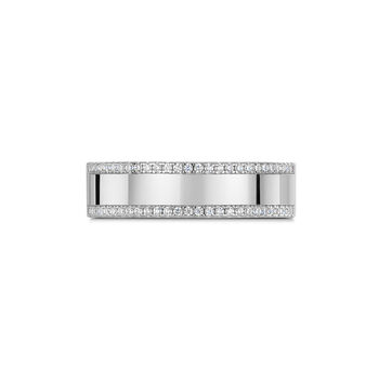 Double Crystal Band Ring 925 Solid Silver, 4 of 5