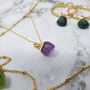18k Gold Vermeil Plated Natural Birthstone Necklace, thumbnail 4 of 12