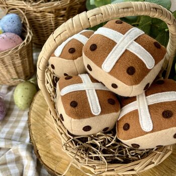 Felt Food Hot Cross Bun, 3 of 4