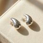 Small Sterling Silver Elegant Tear Drop Earrings, thumbnail 1 of 4