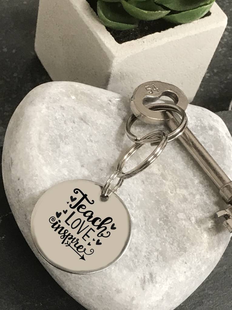 Image of Teach Love Inspire Silver Keyring