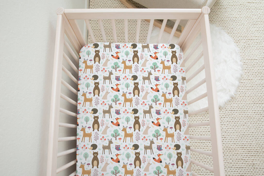 Woodland Animals Cot Bed Sheet By Big Little Bedrooms