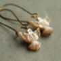 Mother Of Pearl Dove Bird Earrings, thumbnail 1 of 10
