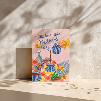With Love This Mother’s Day Tea Illustration Card, 2 of 5