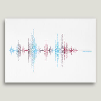 West Ham Football Song Soundwave Typography Print, 2 of 4