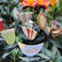 Ceramic Pot Stakes Set Of Personalised Flowers On Stems, thumbnail 7 of 11