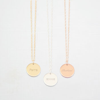 Personalised Medium Disc 'Name' Necklace, 2 of 10