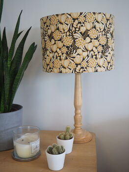 Black Mustard Floral Lampshade, 2 of 6