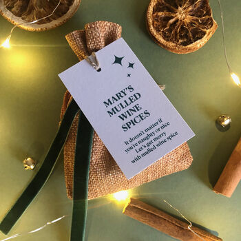 Personalised Modern Mulled Wine Spice Bag, 7 of 9