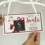 Personalised Santa Christmas Chalk Countdown Wooden Hanging Sign, thumbnail 2 of 4