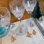 Alphabet Five Christmas Party Wine Glass Charms, thumbnail 1 of 9