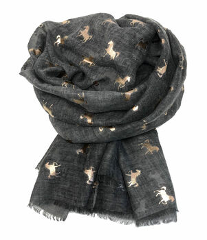 Bee Print Foil Scarf, 10 of 10